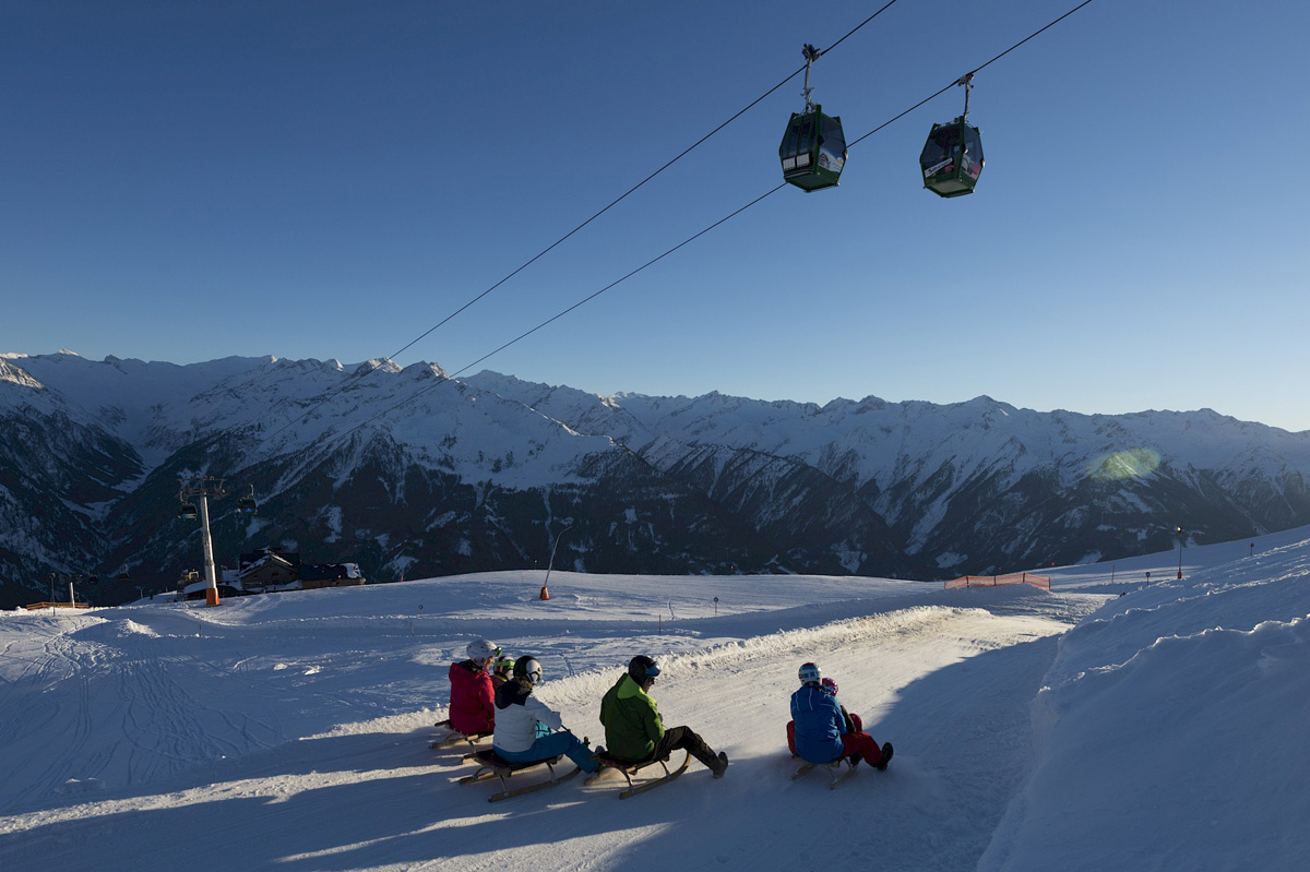 Rodelen in skigebied Wildkogel-Arena